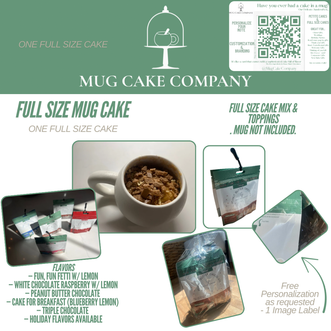 Just the Cake GIFT- One Full Size Mug Cake Gift